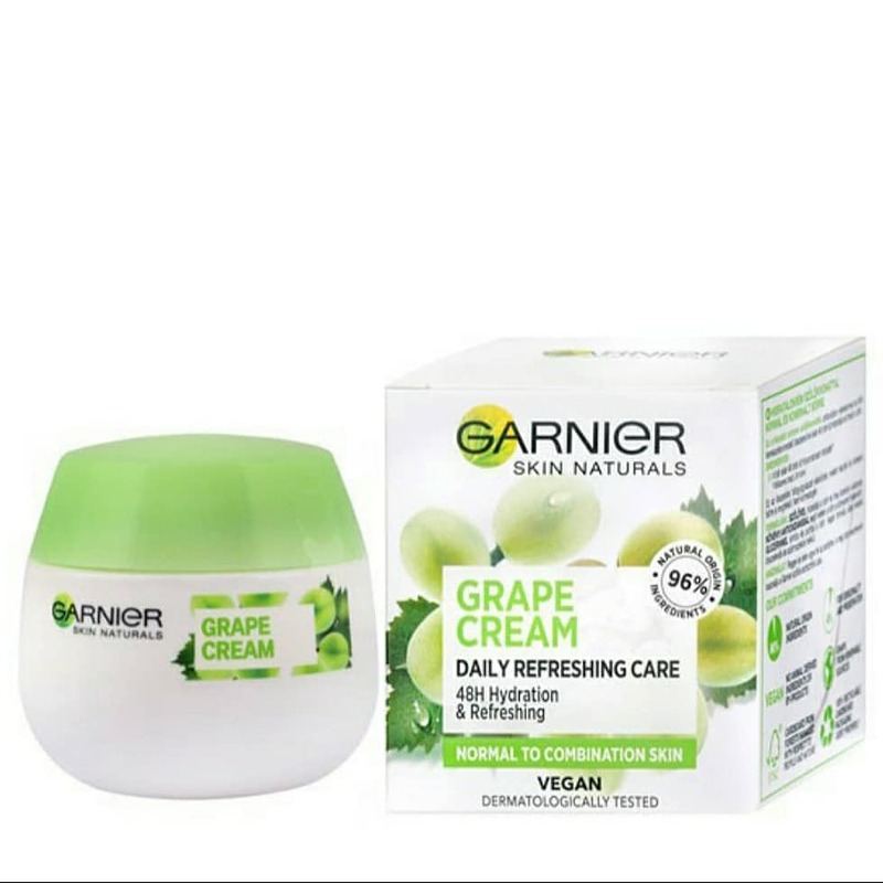 کرم مرطوب کننده عصاره انگور گارنیر (گارنیه) Garnier Skin Naturals Botanical Cream with grape extract moisturizing cream 50ml آبرسان, درخشان کننده, روشن کننده پوست, شفاف کننده, مرطوب کنندهنوع پوست:انواع پوست