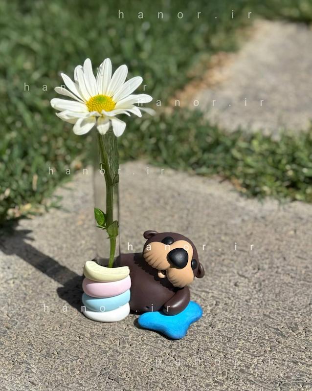 گلدان فانتزی سمورآبی مارشمالو