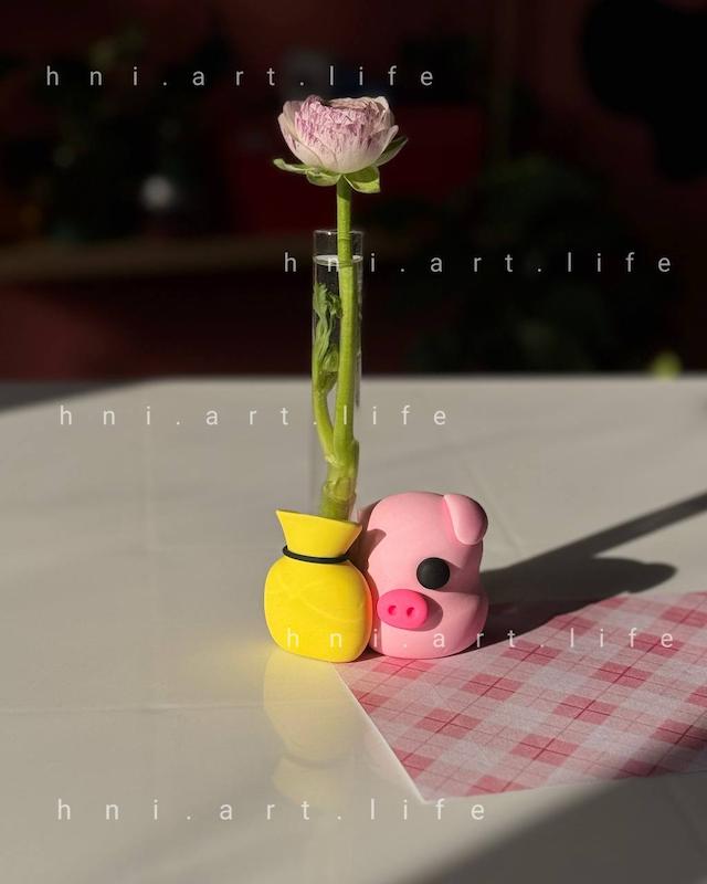 گلدان فانتزی خوکچه