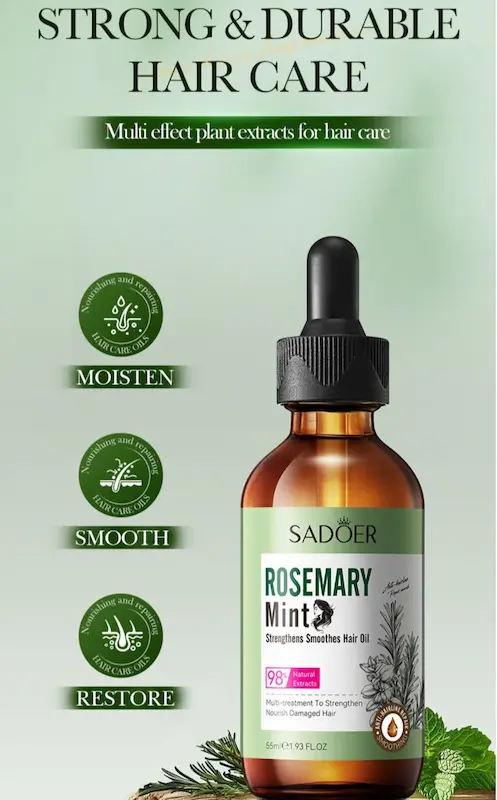 محلول مو رزماری نعنا Rosemary Mint Hair Oil