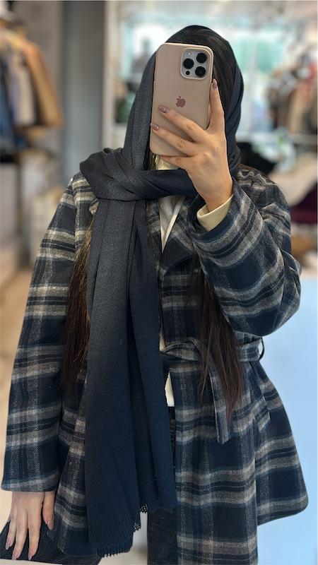 کت چهارخونه یقه آمریکایی