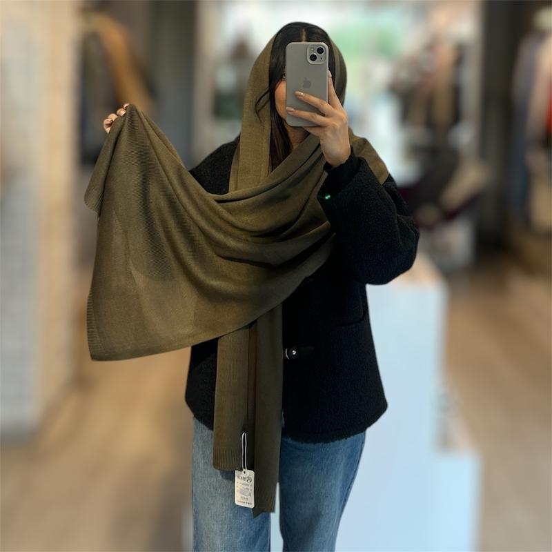 شال بافت ظریف سبز