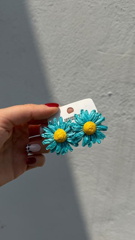 گوشواره رافیا ابی