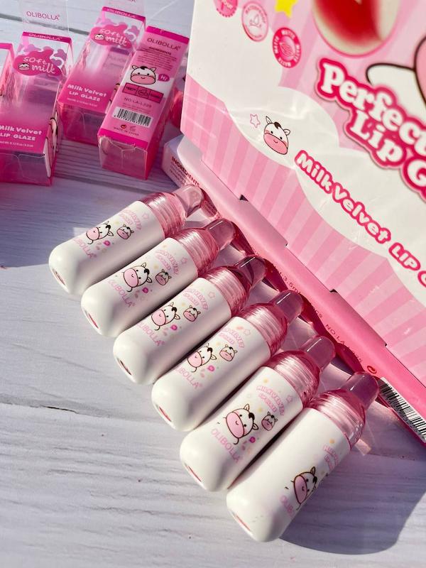 رژلب مایع شیشه شیر🍼🫧🎀