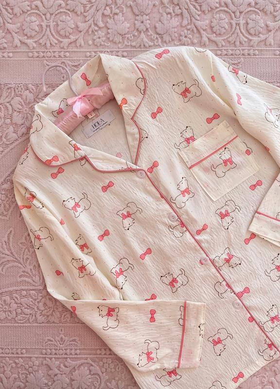 ست لباس راحتی Sweet bow tie puppy