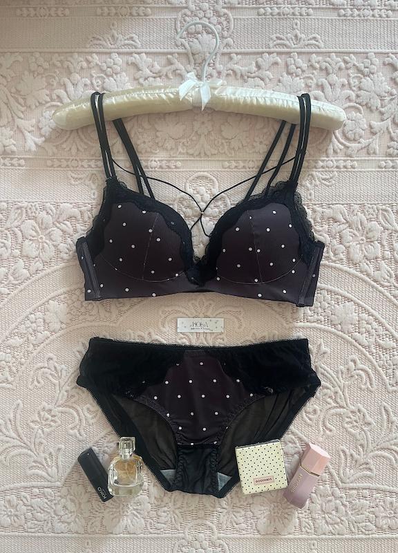ست سوتین شورت کلاسیک polka dots