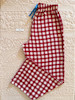 پیژامه کتان نخ Gingham قرمز