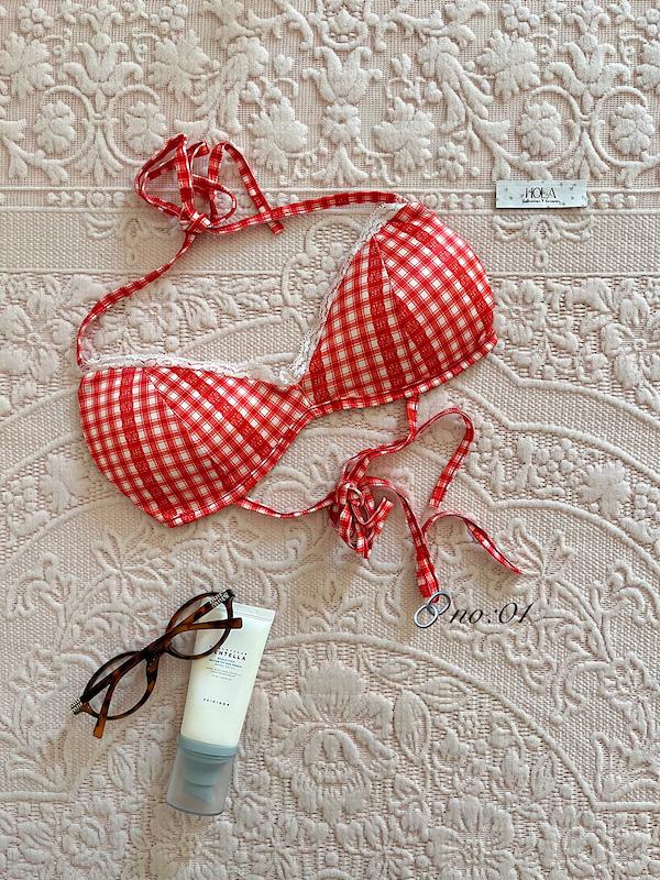سوتین کاپدار بندی Gingham