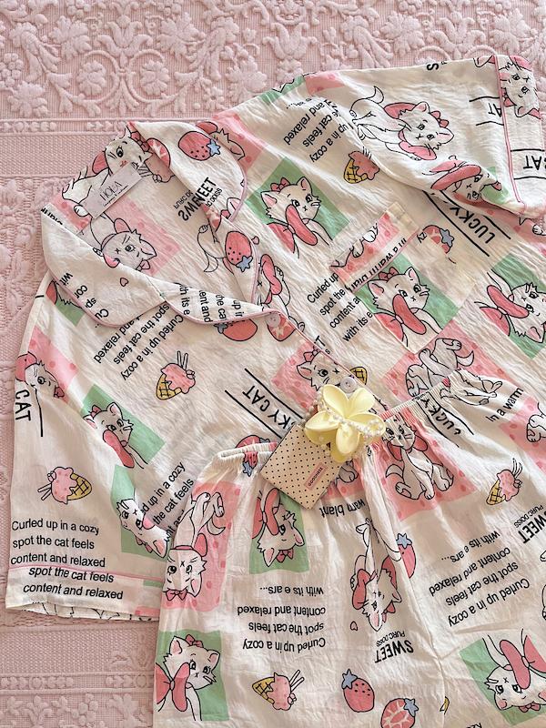 ست لباس راحتی سه تکه Lucky cat