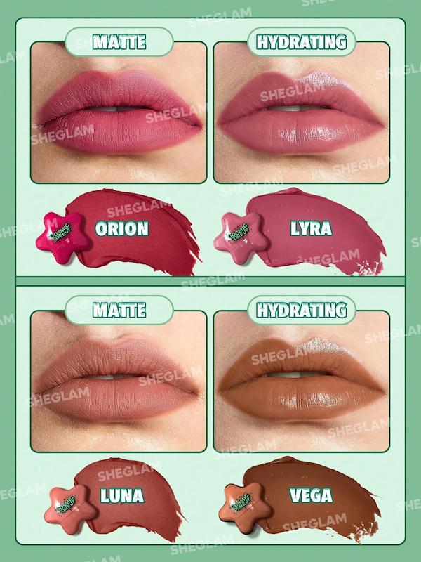 ست رژ لب شیگلم ستاره ای 4عددی STELLA SET Mini Lipstick