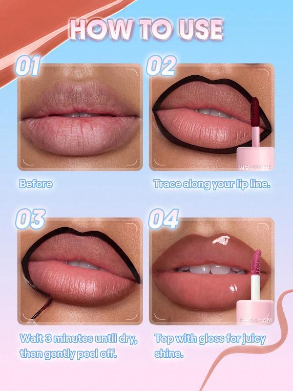  پیل آف و لیپ گلاس دو سر شیگلم Sheglam Line To Shine Peel Off Lip Stain & Gloss Duo