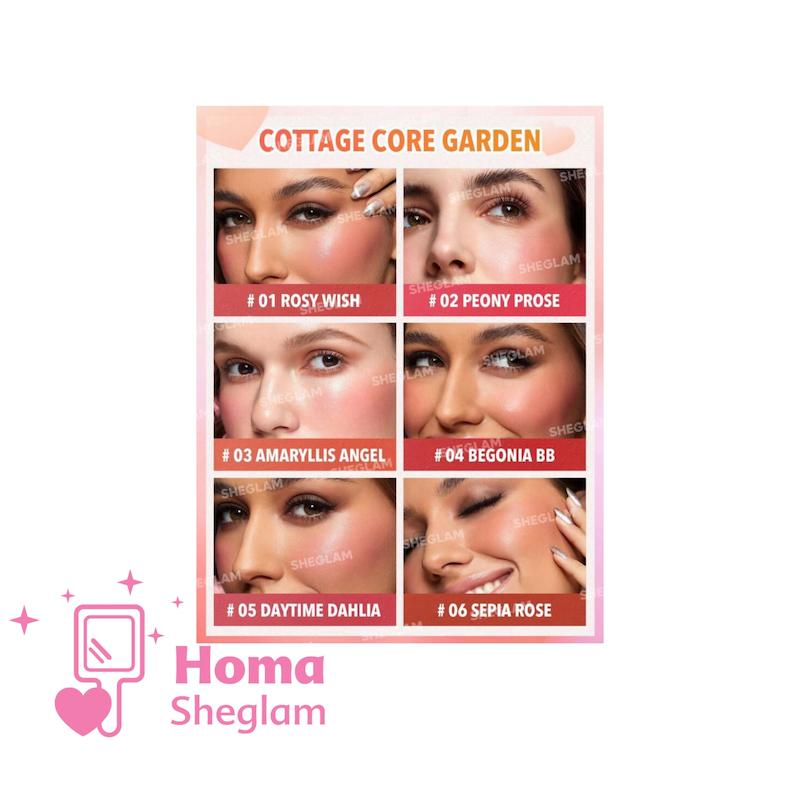 پالت رژگونه کرمی شیگلم مدل cottage core garden