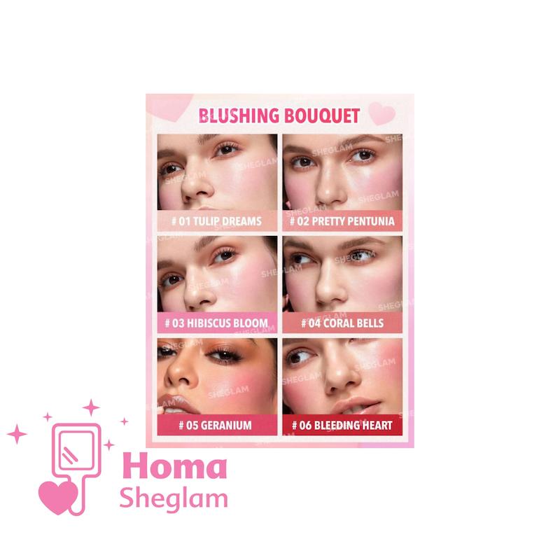 پالت رژگونه کرمی شیگلم مدل blushing bouquet