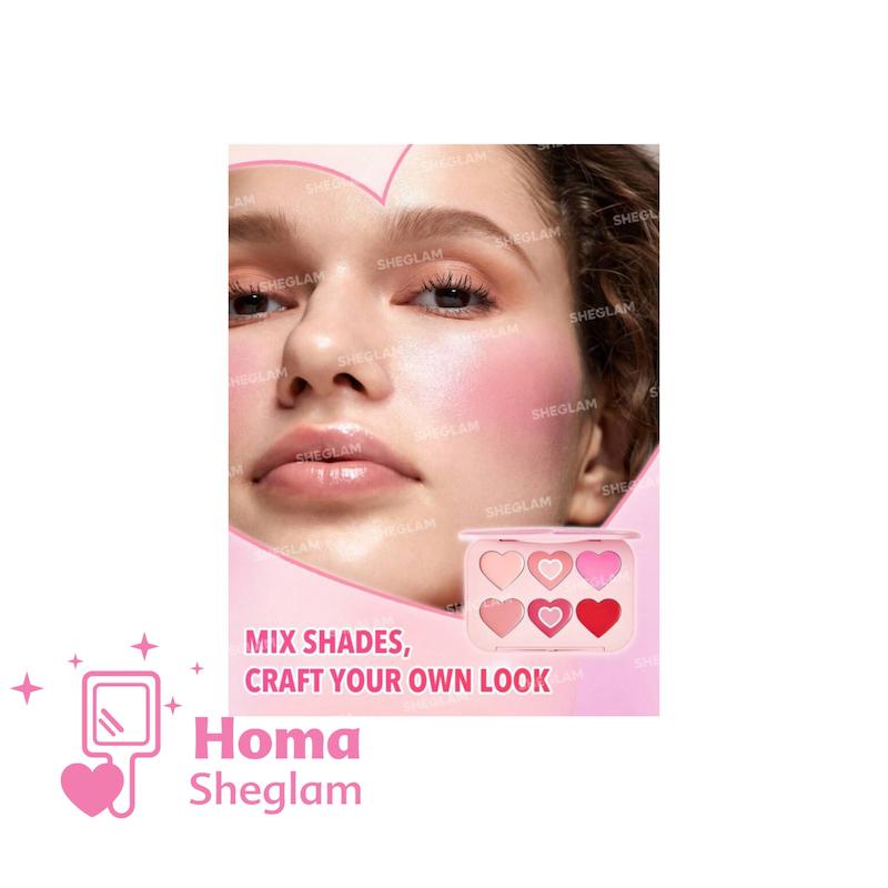 پالت رژگونه کرمی شیگلم مدل blushing bouquet