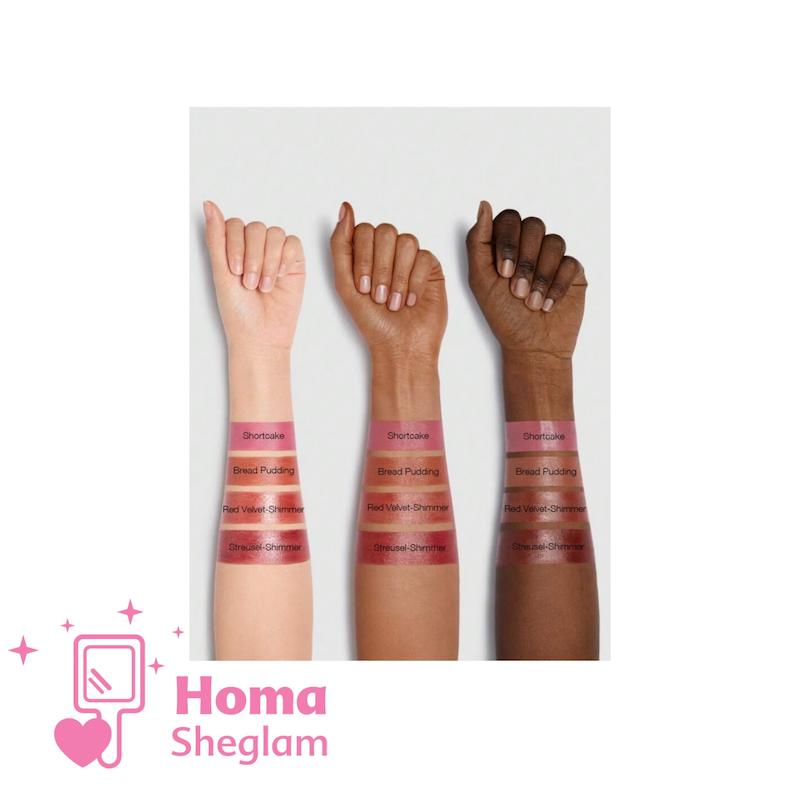 رژلب مدادی شیگلم رنگ Red Velvet Shimmer