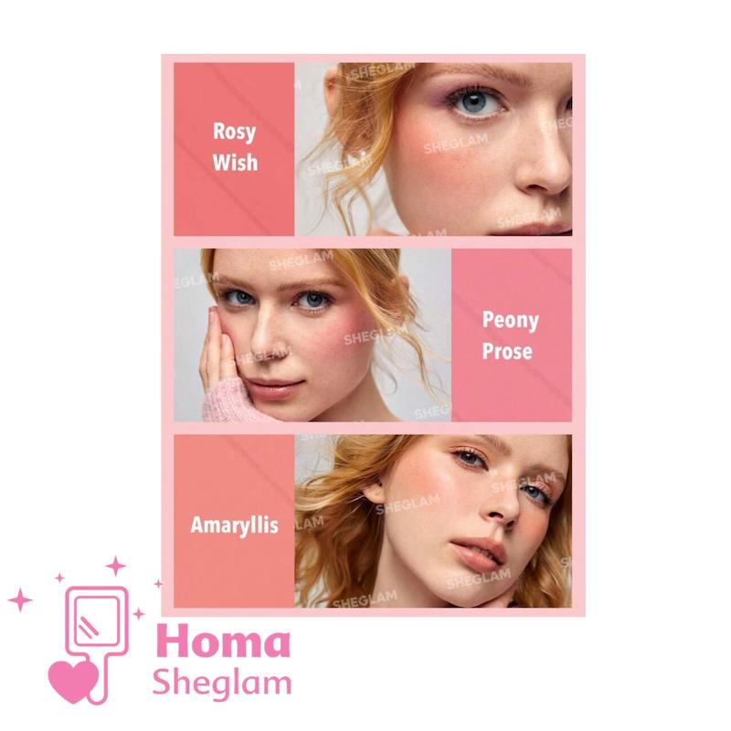 پالت رژگونه پودری ۶ رنگ شیگلم رنگ Multi colour 