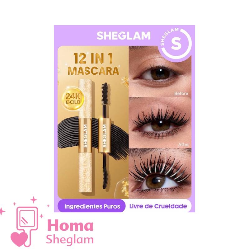 ریمل بلند کننده و حجم دهنده و تقویت کننده ۱۲ در ۱ شیگلم مدل Gold 24K