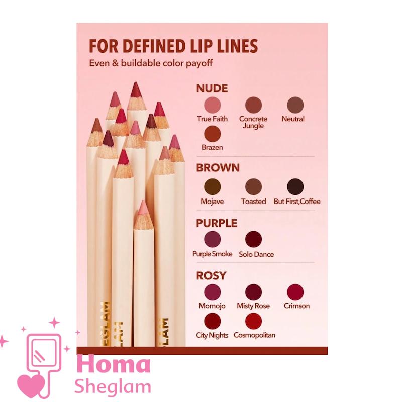 خط لب شیگلم مدل Fact lip liner رنگBrazen