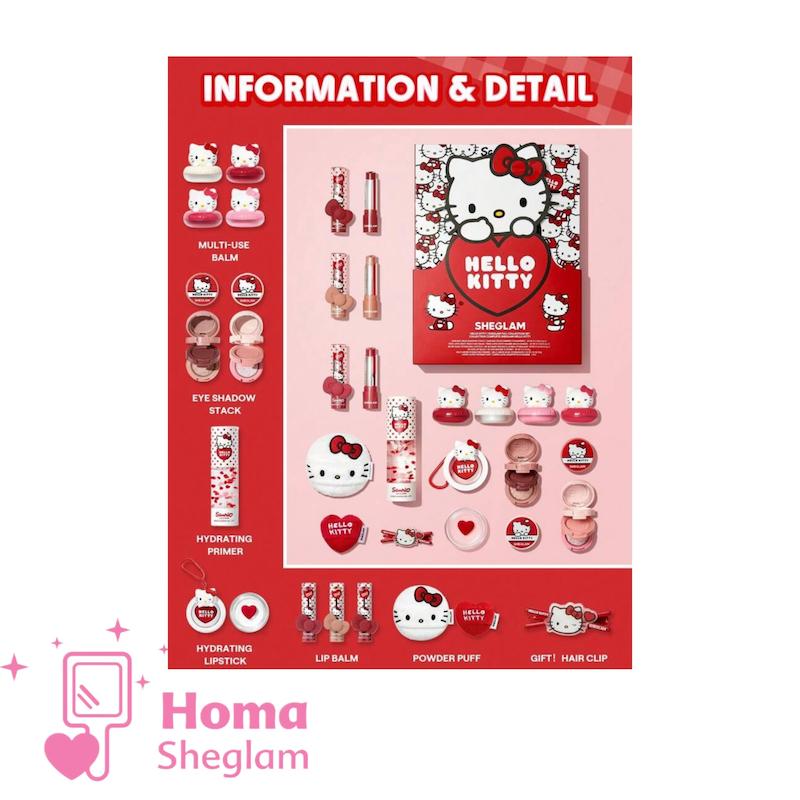 ست کالکشن کلکسیونی شیگلم مدل هلو کیتی سری جدید Sheglam Hello Kitty Full Collection