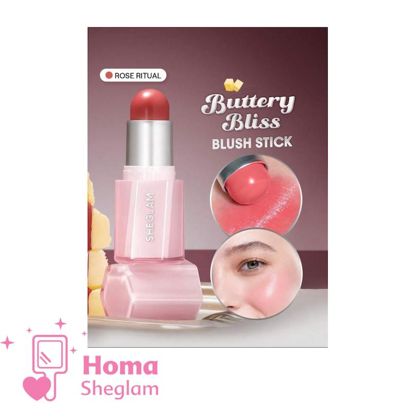 رژگونه استیکی کرمی شیگلم مدل Buttery Bliss رنگ Rose Ritual 