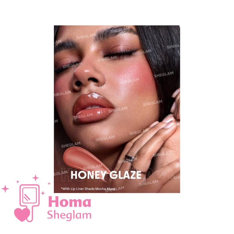 لیپ پلامپر حجم دهنده لب سر فلزی شیگلم مدل bold booster رنگ Honey Glaze 