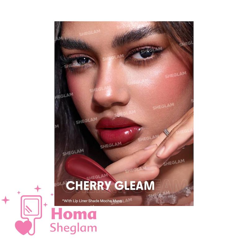 لیپ پلامپر حجم دهنده لب سر فلزی شیگلم مدل bold booster رنگ Cherry Gleam 