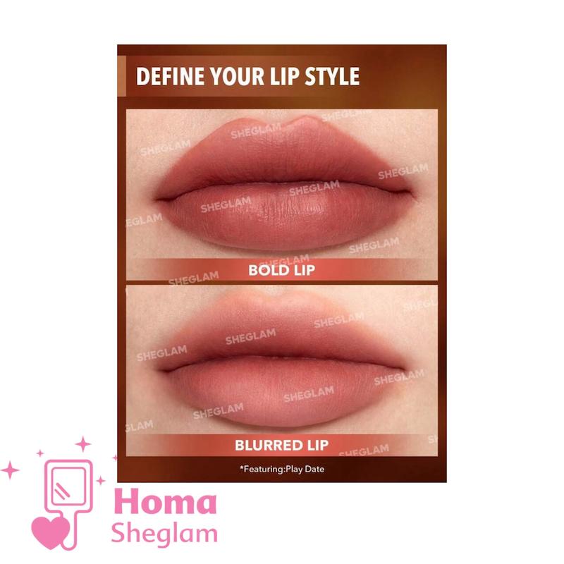 رژلب مایع مات ضدآب مدل محو تار شیگلم Soft Haze lip Blur رنگ Play Date 