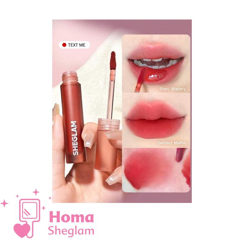 رژلب مایع مات ضدآب مدل محو تار شیگلم Soft Haze lip Blur رنگ Text Me 
