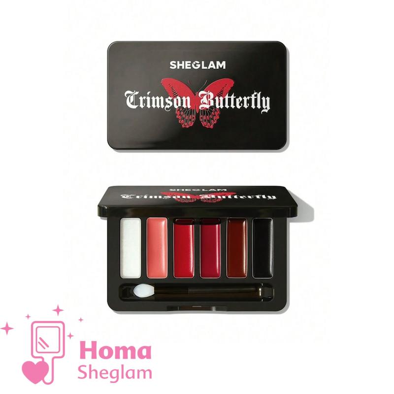پالت ۶ عددی لیپ گلاس شیگلم کالکشن پروانه Crimson  Butterfly
