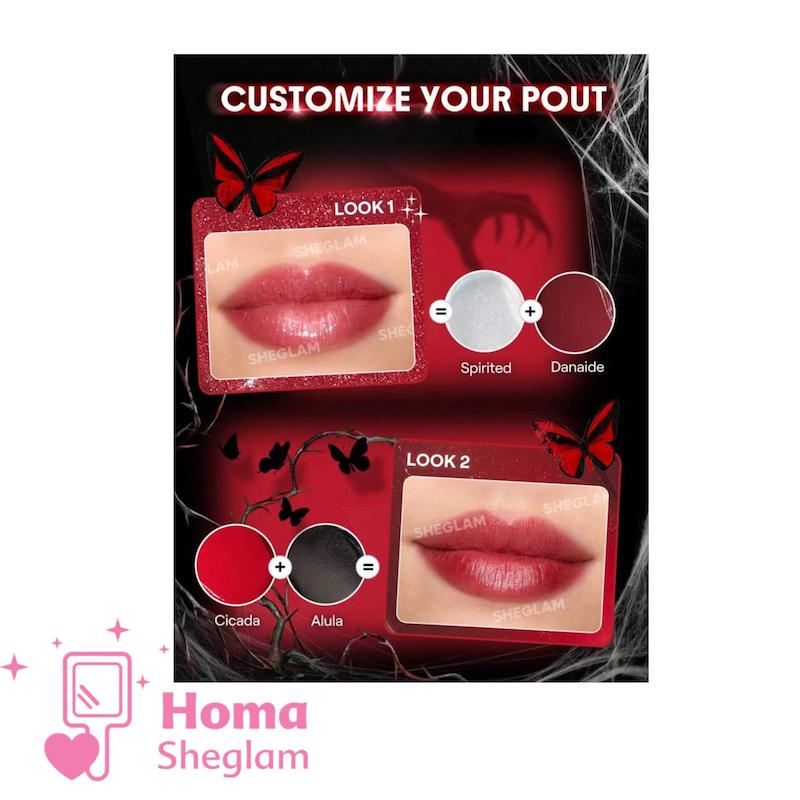 پالت ۶ عددی لیپ گلاس شیگلم کالکشن پروانه Crimson  Butterfly