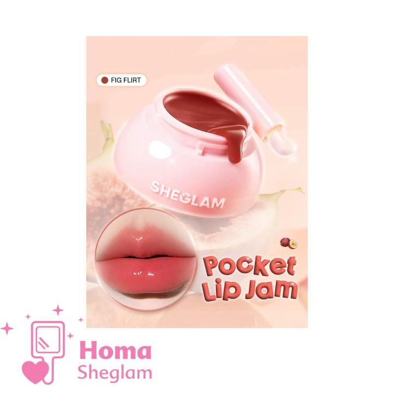 لیپ گلاس و مربای لب جیبی آبرسان شیگلم رنگ Fig Flirt  مدل Jelly Pocket Lip Jam