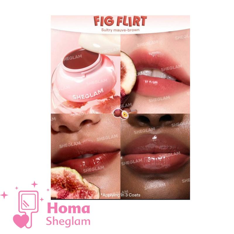 لیپ گلاس و مربای لب جیبی آبرسان شیگلم رنگ Fig Flirt  مدل Jelly Pocket Lip Jam