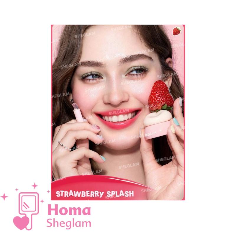 لیپ گلاس و مربای لب جیبی آبرسان شیگلم رنگ Strawberry Splash مدل Jelly Pocket Lip Jam