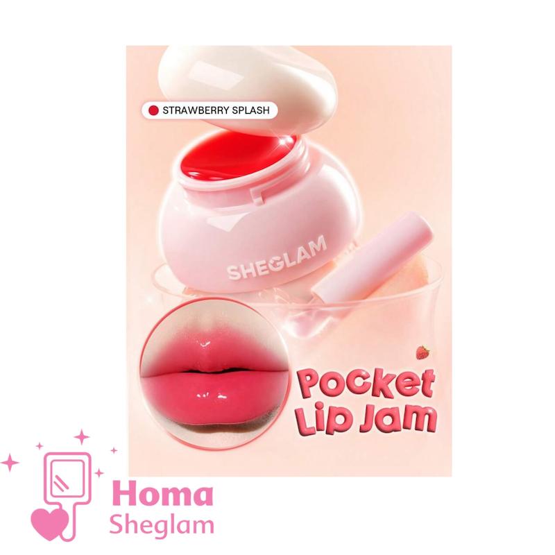 لیپ گلاس و مربای لب جیبی آبرسان شیگلم رنگ Strawberry Splash مدل Jelly Pocket Lip Jam