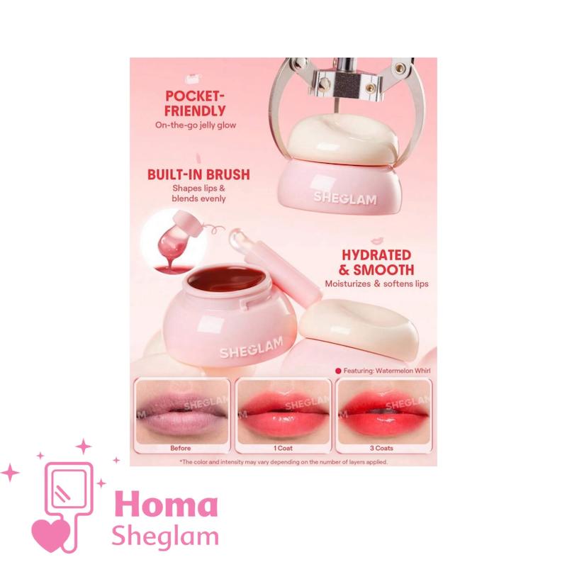 لیپ گلاس و مربای لب جیبی آبرسان شیگلم رنگ Guava Glow مدل Jelly Pocket Lip Jam