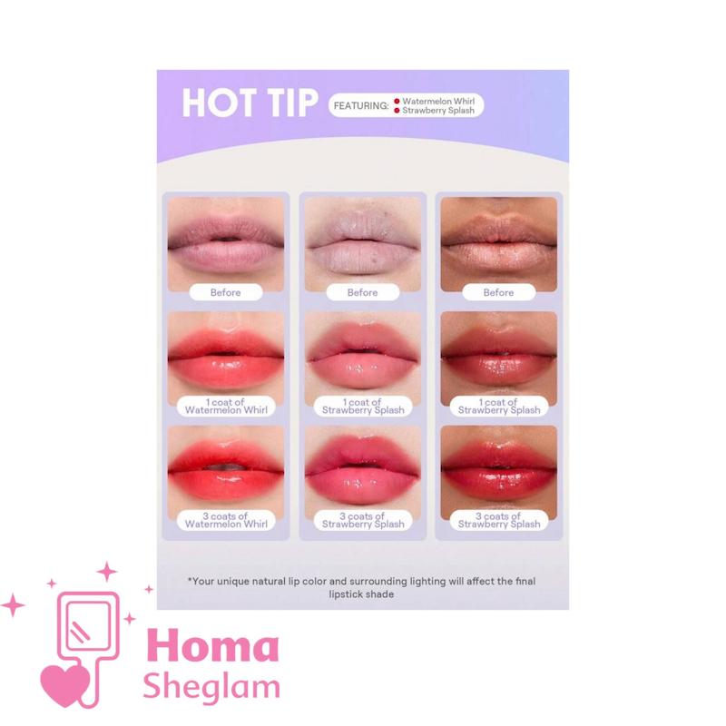 لیپ گلاس و مربای لب جیبی آبرسان شیگلم رنگ Guava Glow مدل Jelly Pocket Lip Jam