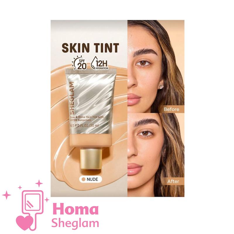 تینت پوست کرم پودری شیگلم  رنگ Nude  مدل Dew Done 