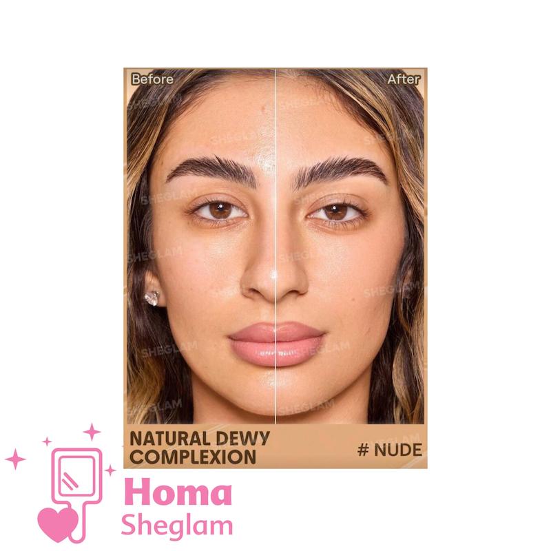 تینت پوست کرم پودری شیگلم  رنگ Nude  مدل Dew Done 