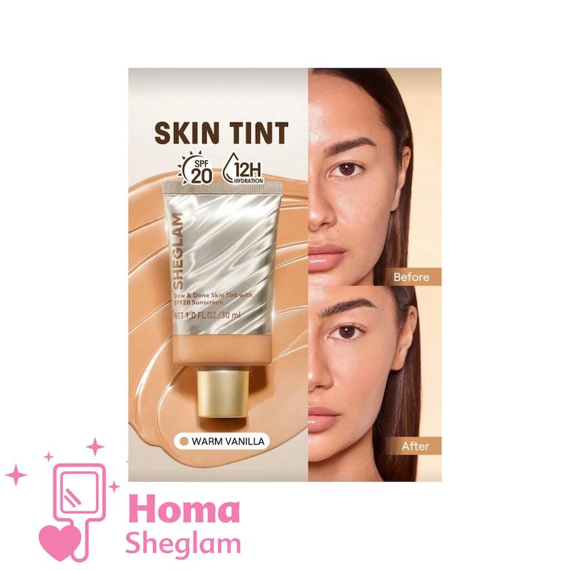 تینت پوست کرم پودری شیگلم  رنگ Warm Vanila  مدل Dew Done 