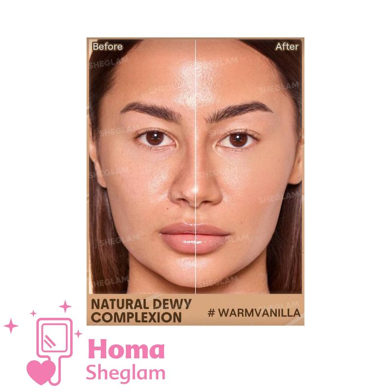 تینت پوست کرم پودری شیگلم  رنگ Warm Vanila  مدل Dew Done 