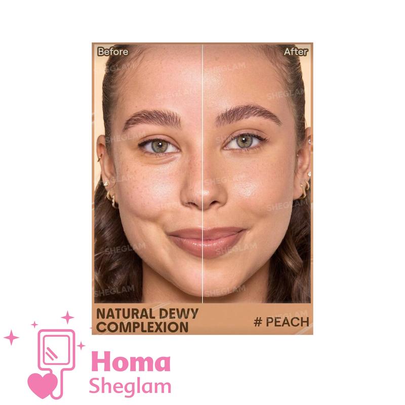 تینت پوست کرم پودری شیگلم  رنگ Peach  مدل Dew Done 