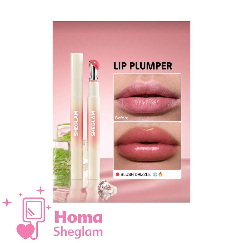 لیپ پلامپر حجم دهنده لب سر فلزی شیگلم رنگ  Blush Drizzle مدل booster Luxe 