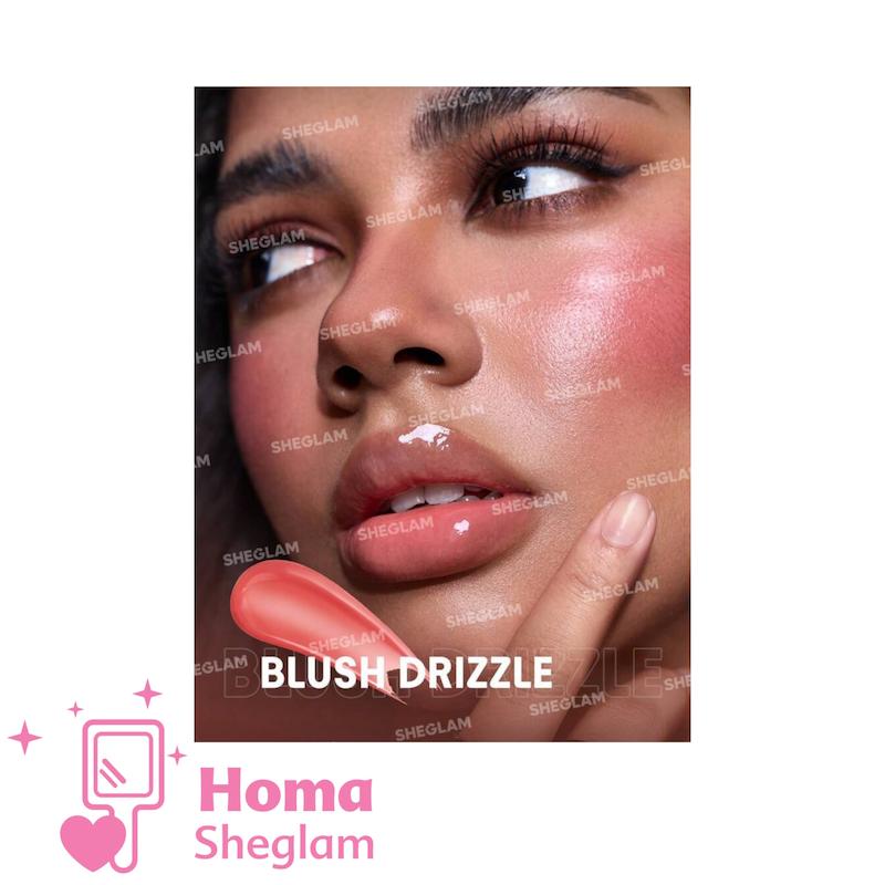 لیپ پلامپر حجم دهنده لب سر فلزی شیگلم رنگ  Blush Drizzle مدل booster Luxe 