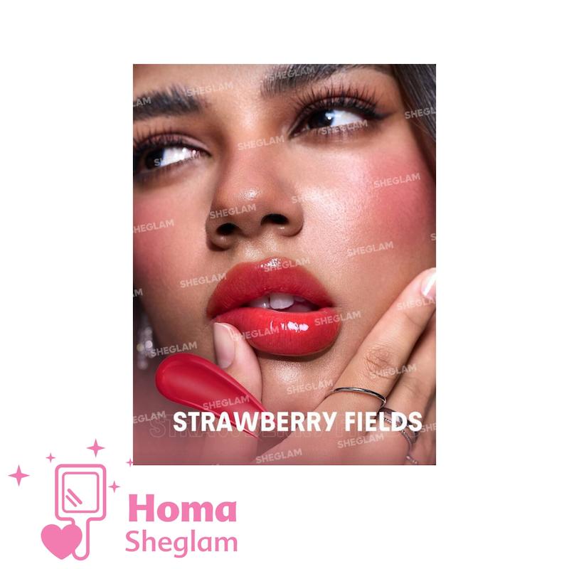 لیپ پلامپر حجم دهنده لب سر فلزی شیگلم رنگ Strawberry Fieldsمدل booster Luxe 