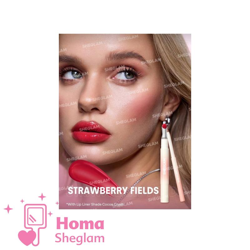 لیپ پلامپر حجم دهنده لب سر فلزی شیگلم رنگ Strawberry Fieldsمدل booster Luxe 