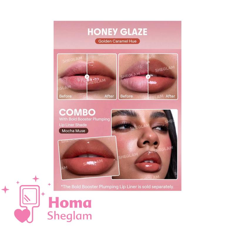لیپ پلامپر حجم دهنده لب سر فلزی شیگلم رنگ Rose Veliمدل booster Luxe 