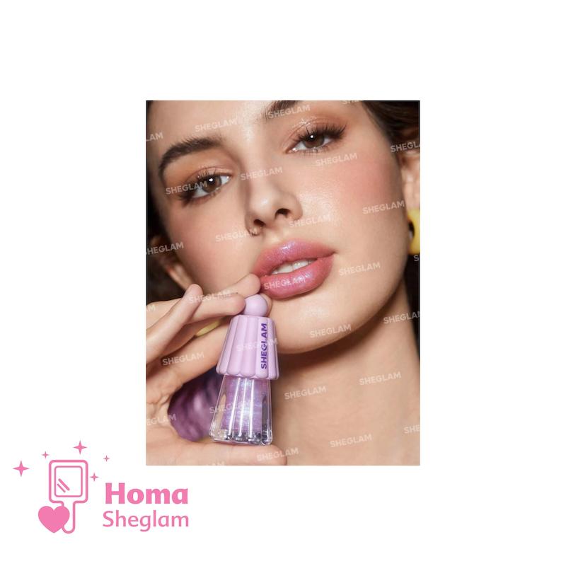 لیپ گلاس شیگلم شاین بنفش مدل Jelly Wow رنگ Princess vibes