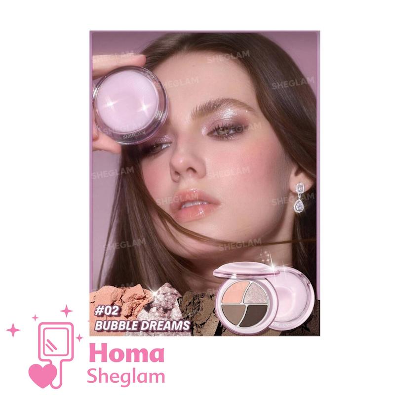 پالت سایه چشم ۴ رنگ شیگلم مدل Daydreamer رنگ Bubble Dreams