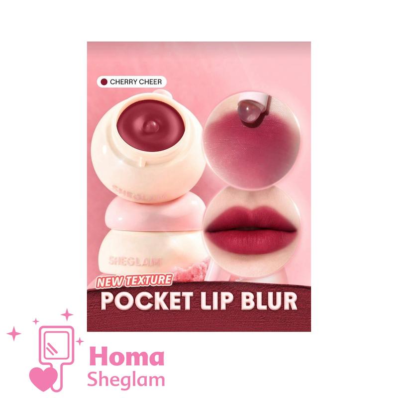 رژلب کاسه ای جیبی شیگلم مدل Bounce Putty رنگ Cherry Cheer