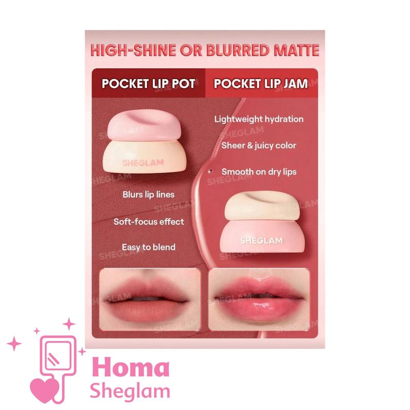 رژلب کاسه ای جیبی شیگلم مدل Bounce Putty رنگ Cherry Cheer